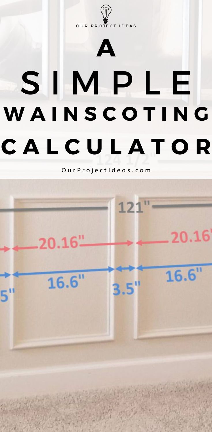 A Simple Wainscoting Calculator - Portrait