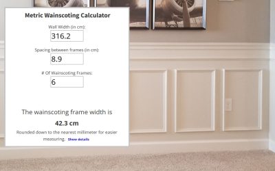 Een eenvoudige metrische lambriseringcalculator